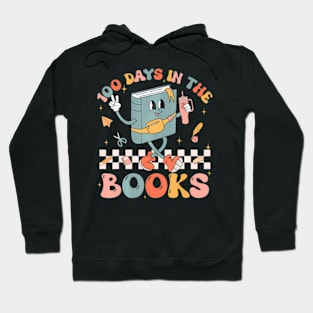 100 Days In The Books Groovy 100th Day School Book Hoodie